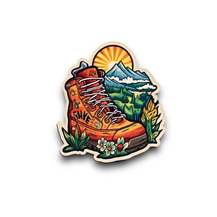 Hiking Shoe Sticker