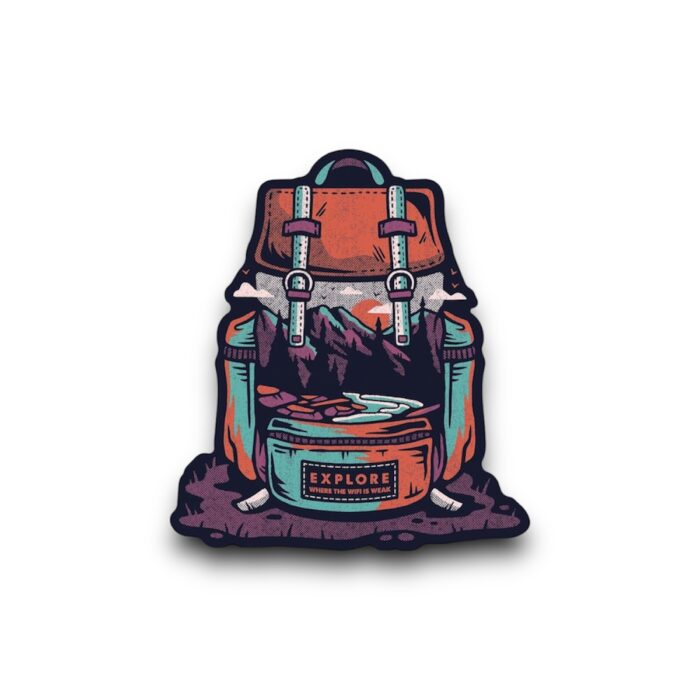 Travelling Bag Pack Sticker