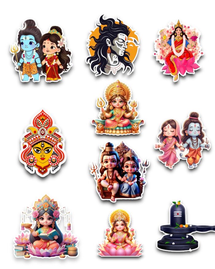 Lord Shiva & Parvati Sticker Pack