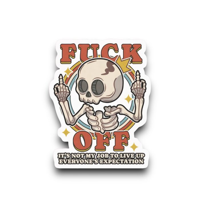 F* Off Skull Sticker